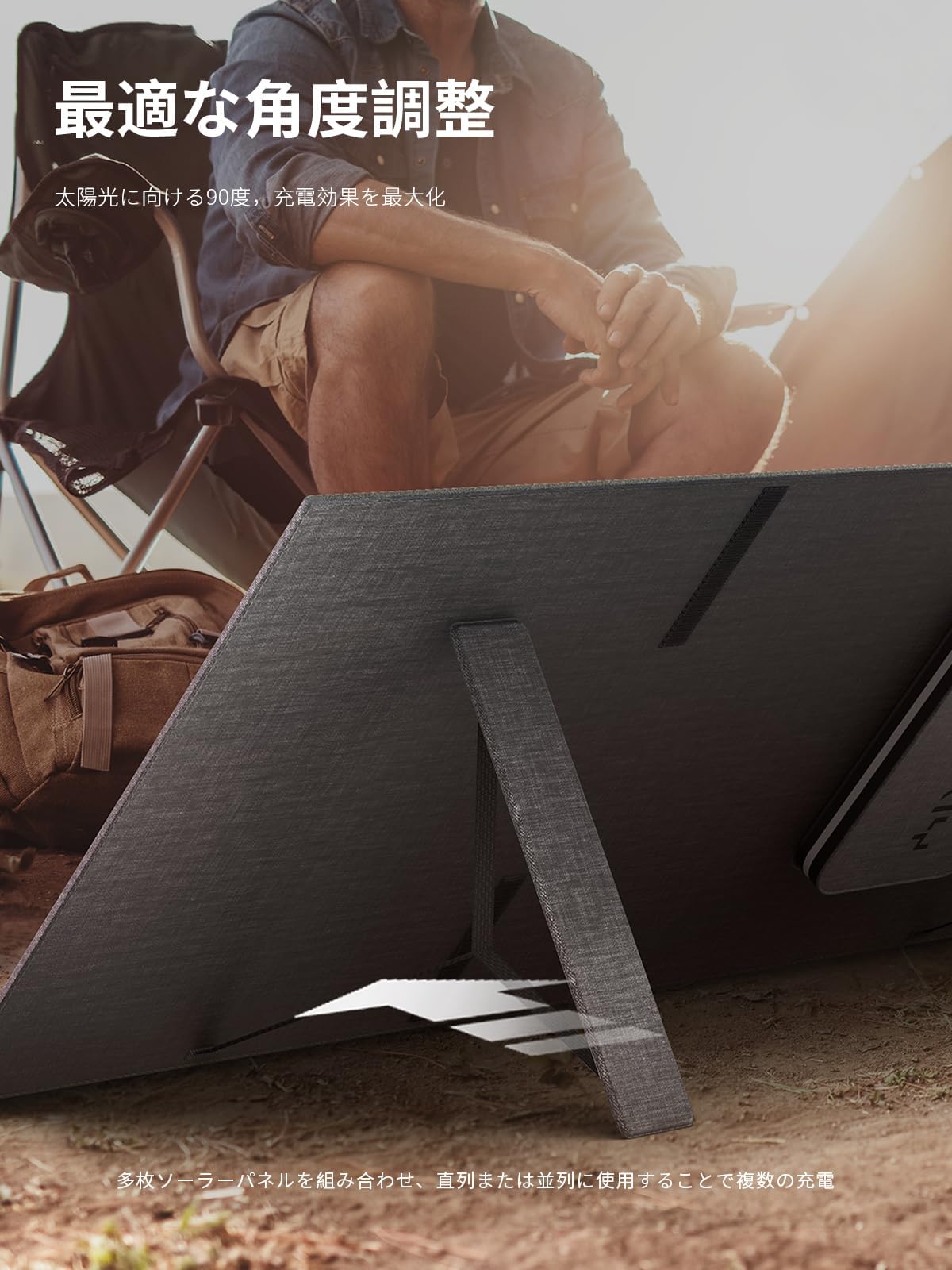新品AFERIY 65W ソーラーパネル 折りたたみ災害地震車中泊キャンプ