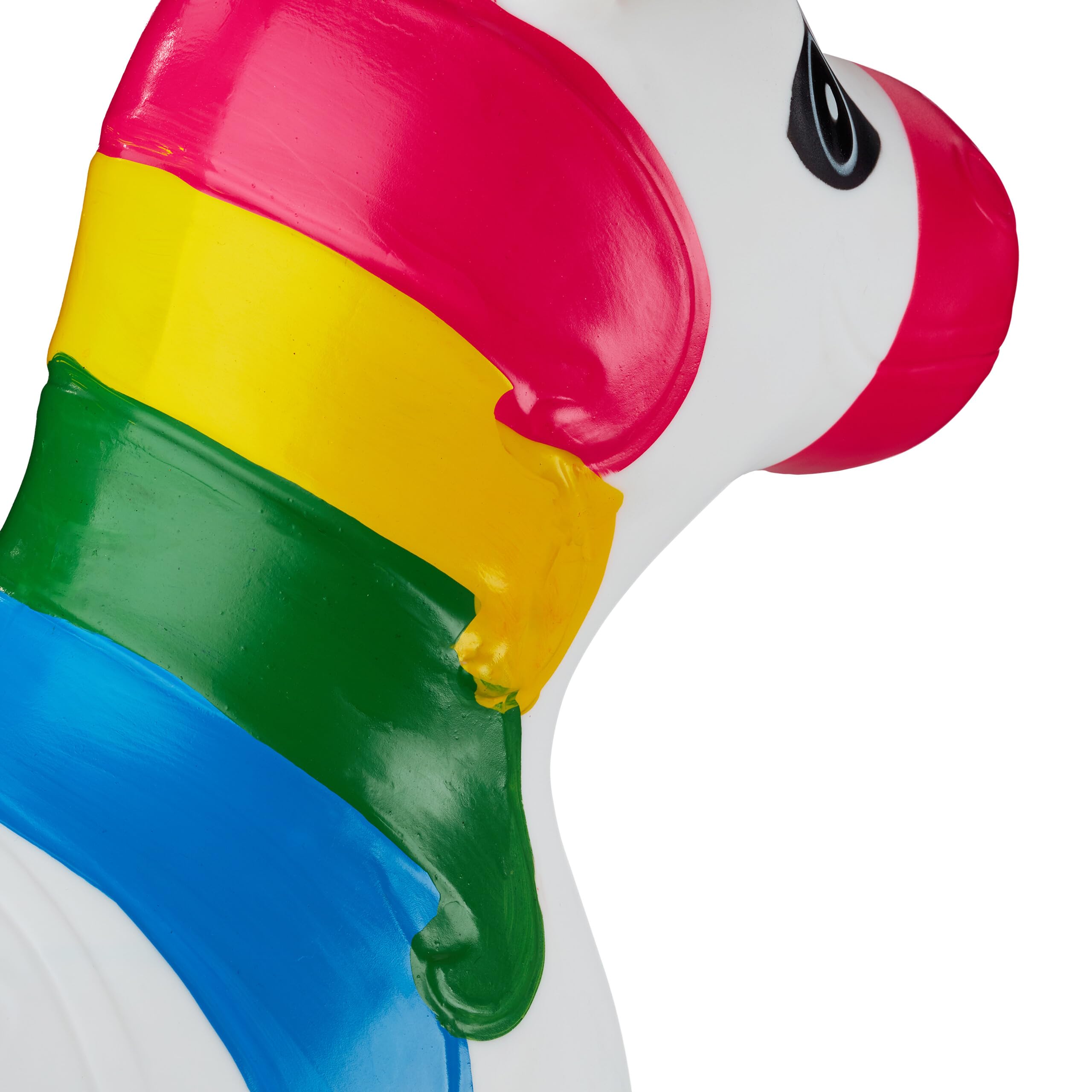 Relaxdays Animal Sauteur en Forme de Licorne, Charge Max. 50 kg, sans BPA, Pompe à air, Blanc