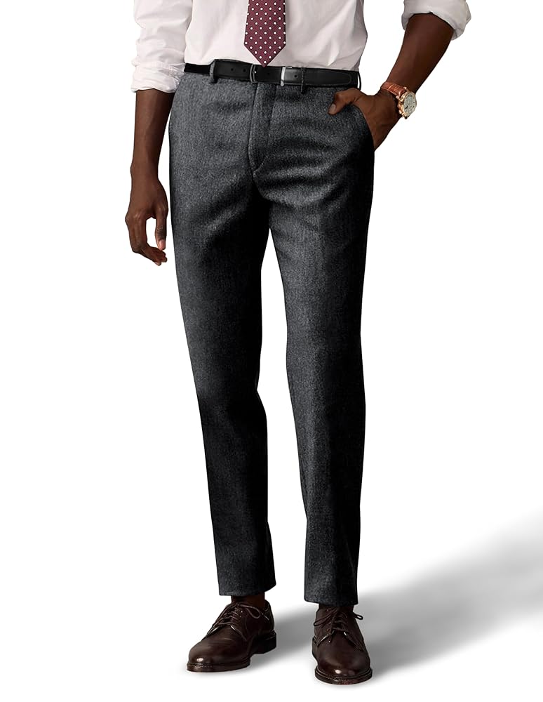 PJ PAUL JONES Mens Regular Fit Tweed Pants Classic Business