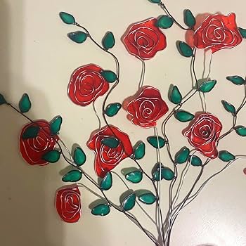 Amazon.co.jp: 壁飾り ワイヤーアート ワイヤークラフト バラ