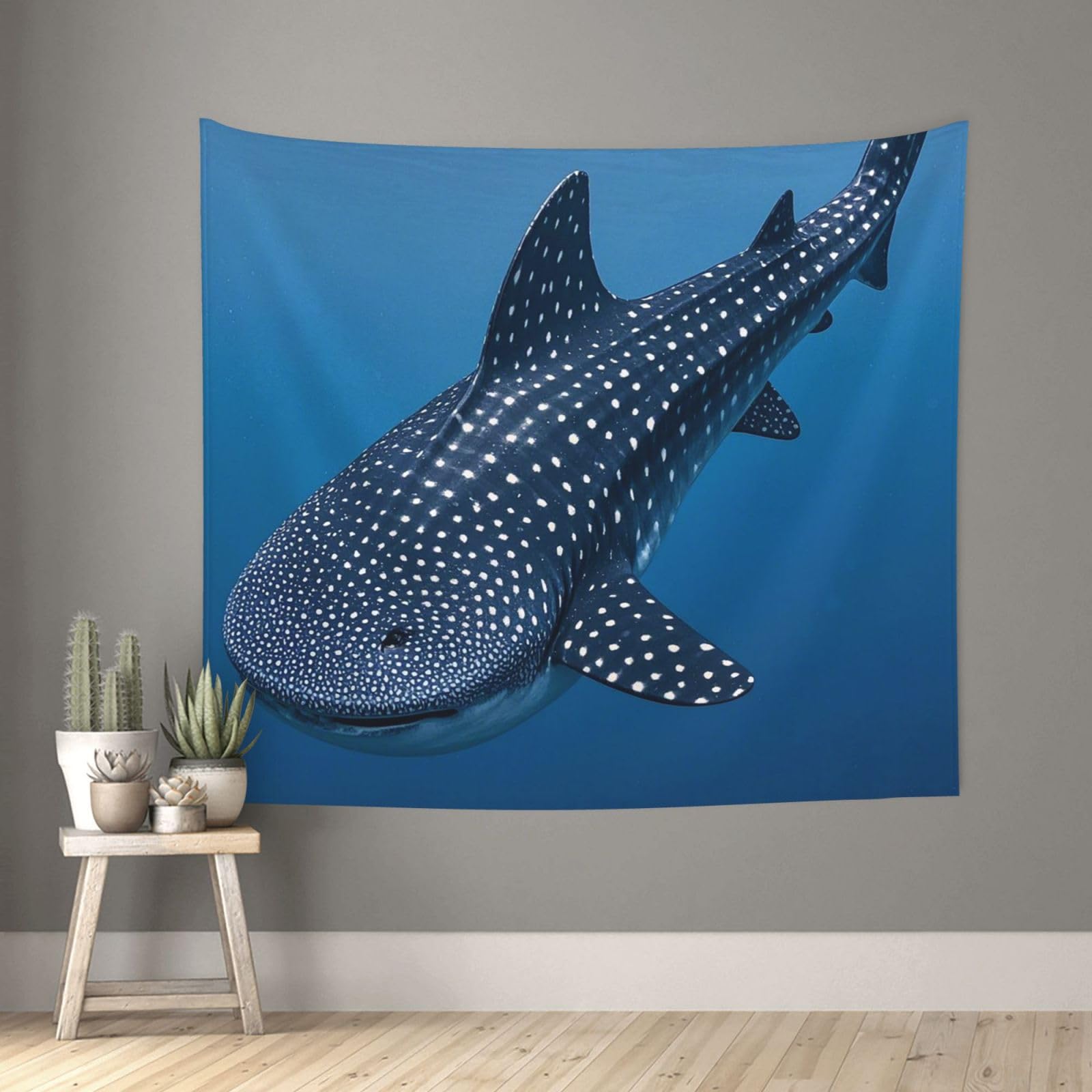 FodPand Variegated Whale Shark Navy Tapestry for Bedroom Aesthetic, Wall Hanging Tapestries Art Decor Backdrop Wall Tapestry for Dorm Living Room Funny Poster Party Banner Background 51" X 60"
