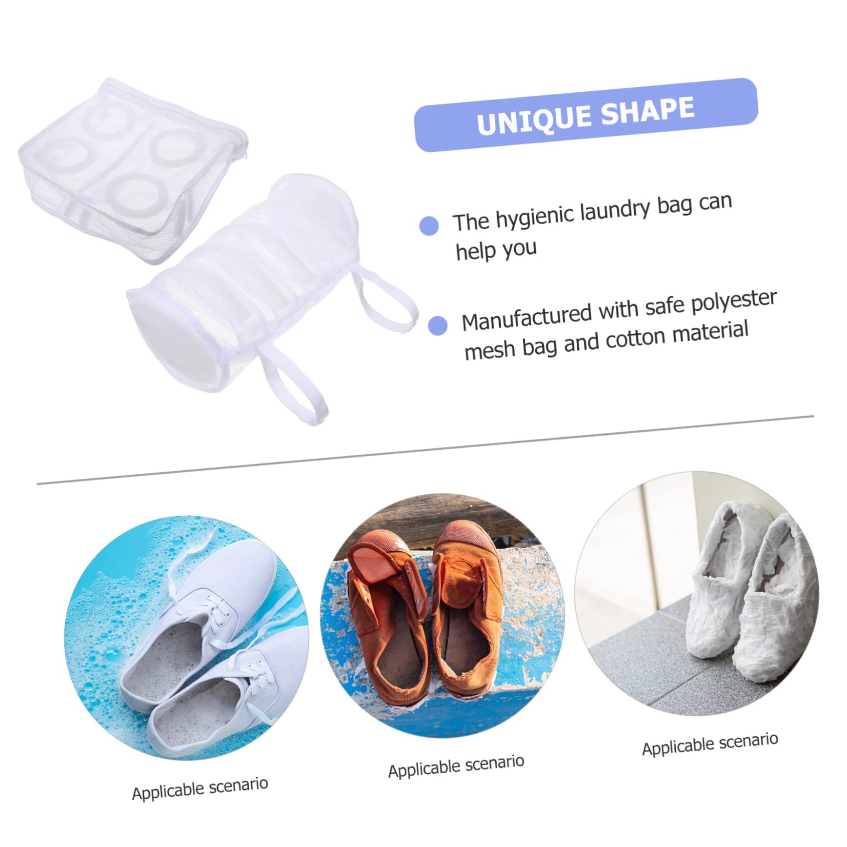 MAGICLULU 3 Sätze Schuhwaschbeutel Für Waschmaschine Robuste Und Atmungsaktive Wäschesäcke Für Sneakers Und Freizeit Schuhe Zur Schuhtrennung Und Pflege Wiederverwendbar Und 2 Stück * 3