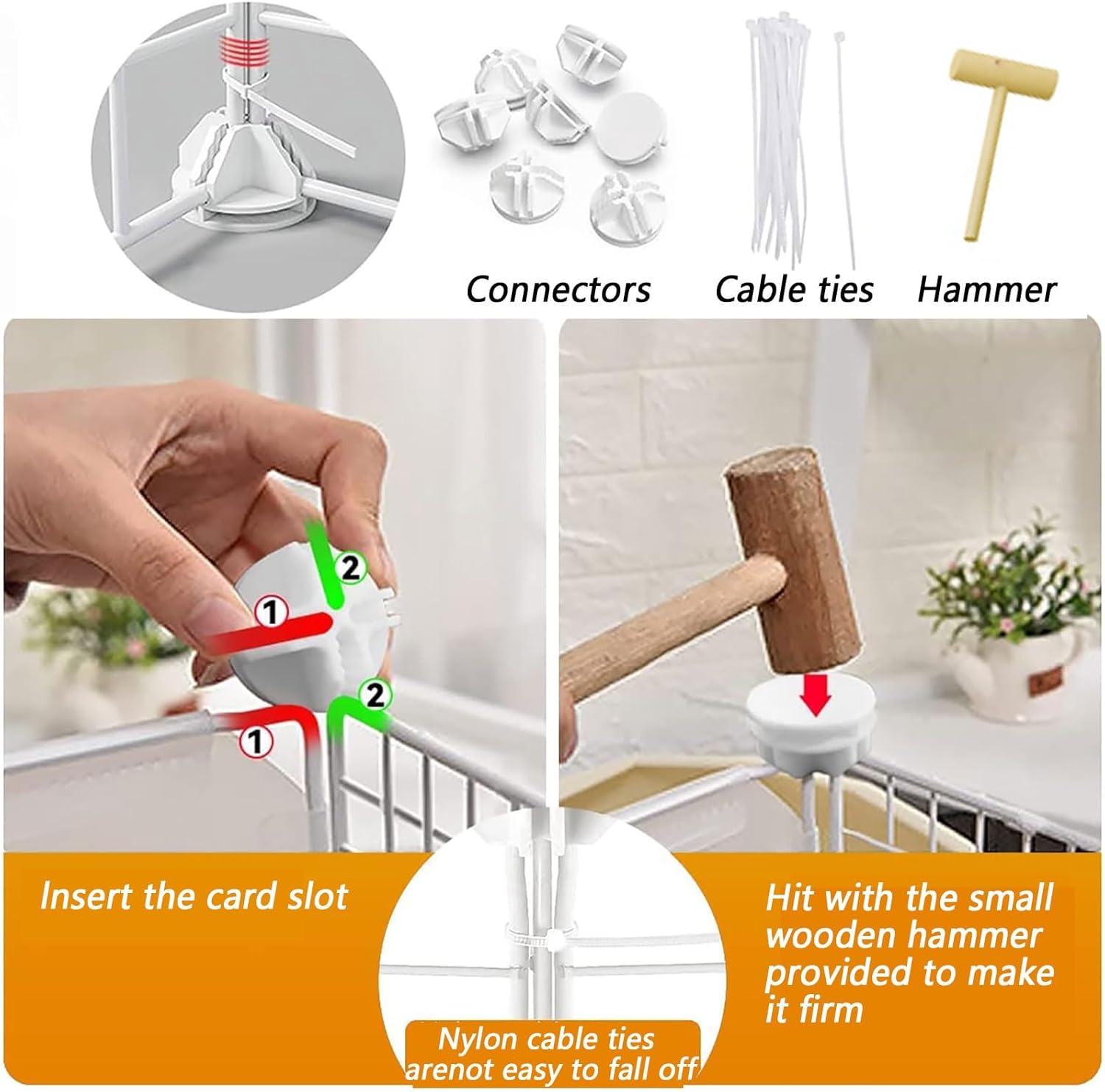 Indoor Cat Cage Playpen, Semi-Enclosed Detachable Cat Crate Cat Enclosure Small Animal Cage with Ladder/Litter Box/Cat Nest/Cat Bowl, Large Exercise Place (Color : Without Wheels,