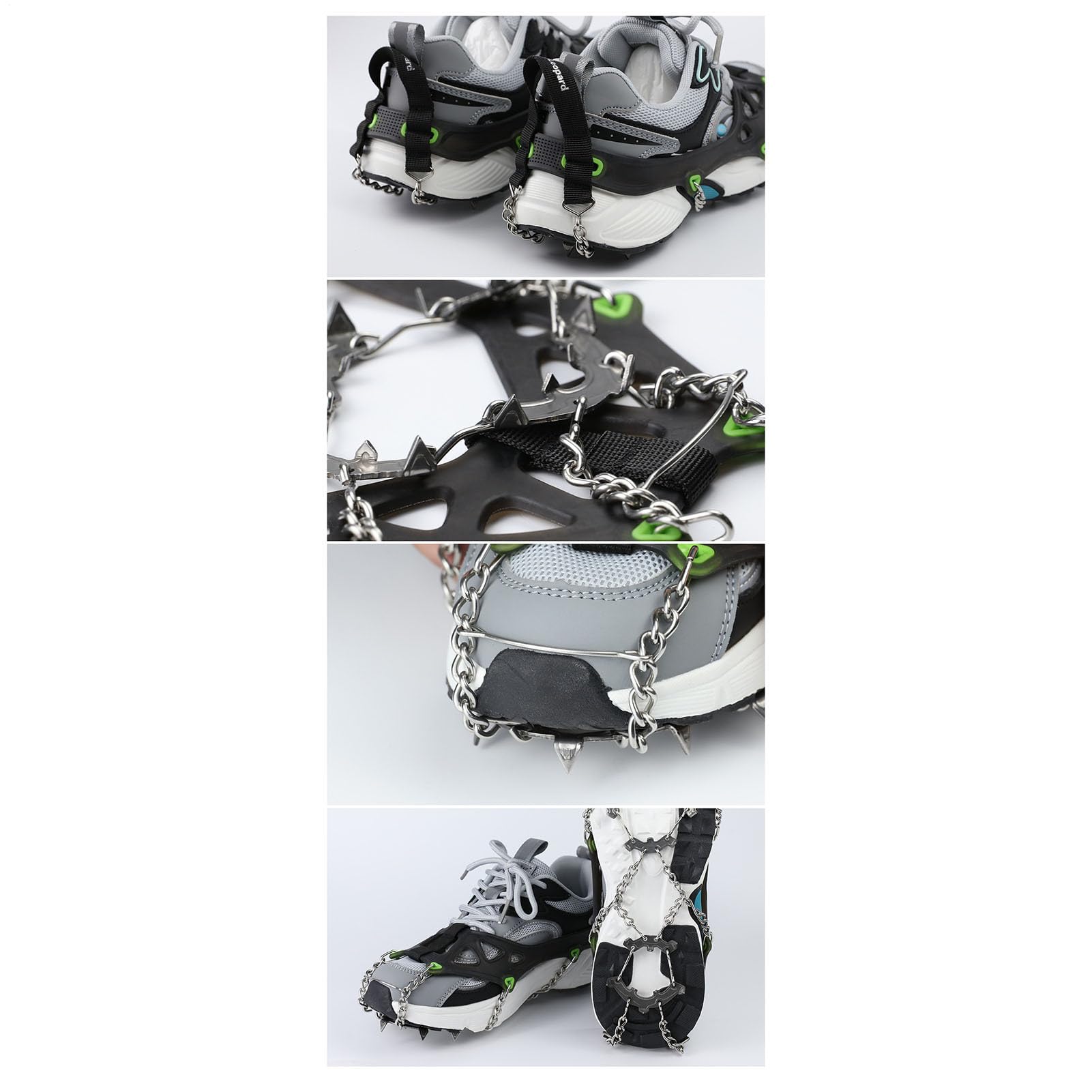 Crampons de neige pour bottes | Antidérapantes et résistantes à la chaleur | Pointes antidérapantes – Pour la pêche, la randonnée, la marche, l'escalade, l'alpinisme, les femmes, les hommes, les
