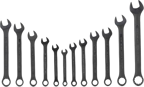 Miniatura 5 de NEIKO 03582A Juego de llaves combinadas, juego de llaves combinadas de 12 piezas de panel elevado, métricas y estándar, acero al carbono forjado en