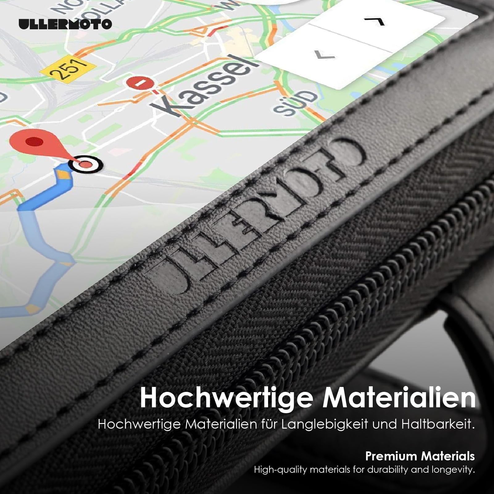 Superpotente Motocicleta portamóvil - Smartphone Bolsa para manillar- Porta teléfono móvil Bolsa de manillar de motocicleta - Bolsa para el teléfono móvil de la talla L