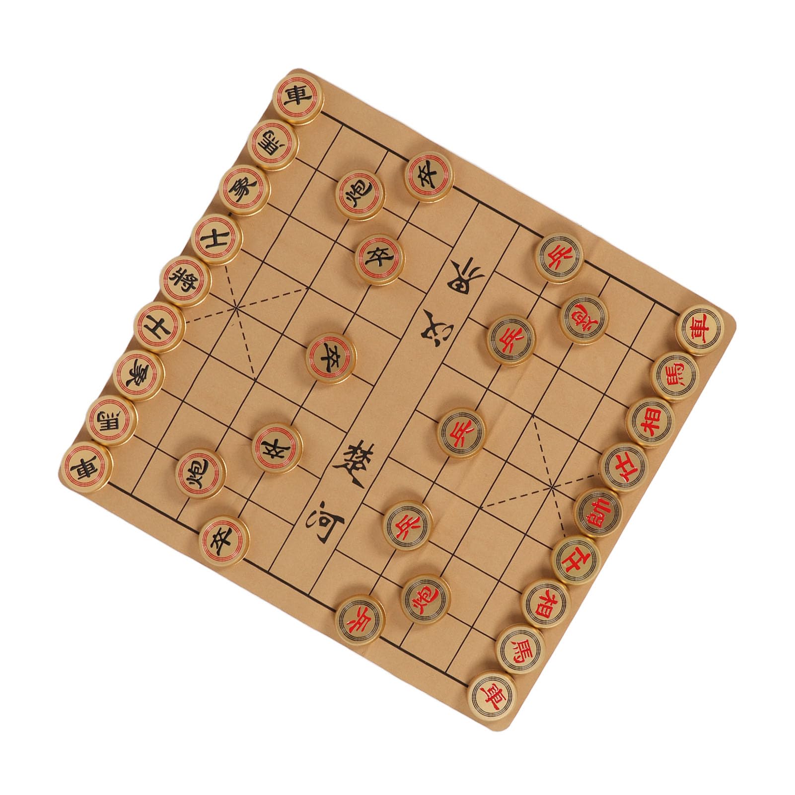 Qqmora Set di Scacchi Cinesi Gioco di Strategia Tradizionale per 2 Giocatori Riunioni di Famiglia Set da Viaggio Durevole in Lega di Alluminio