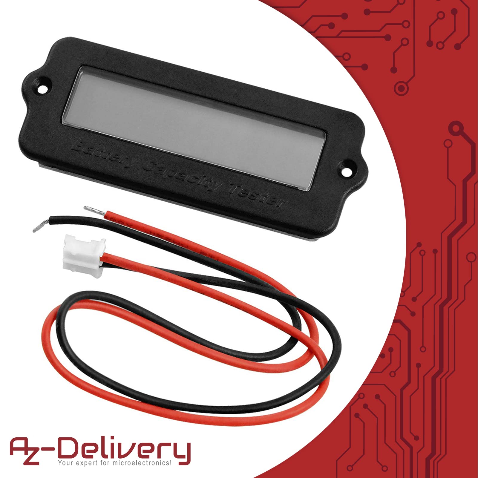 AZDelivery 3 x 12V LY6W indicatore capacità batteria con schermo LED verde retroilluminato