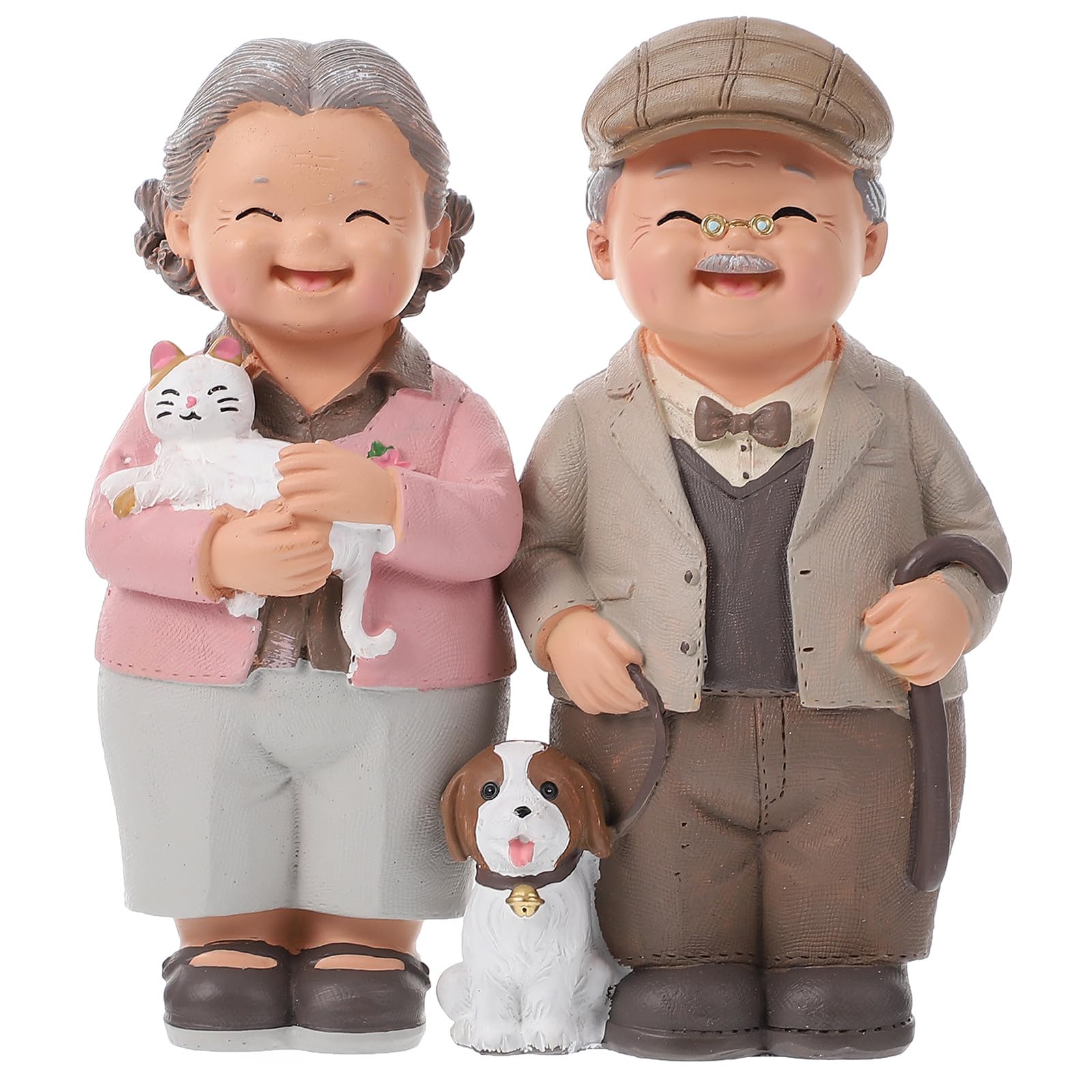 Figurine pour Saint-Valentin en Résine Couple Âgé : Décoration Table Mariage