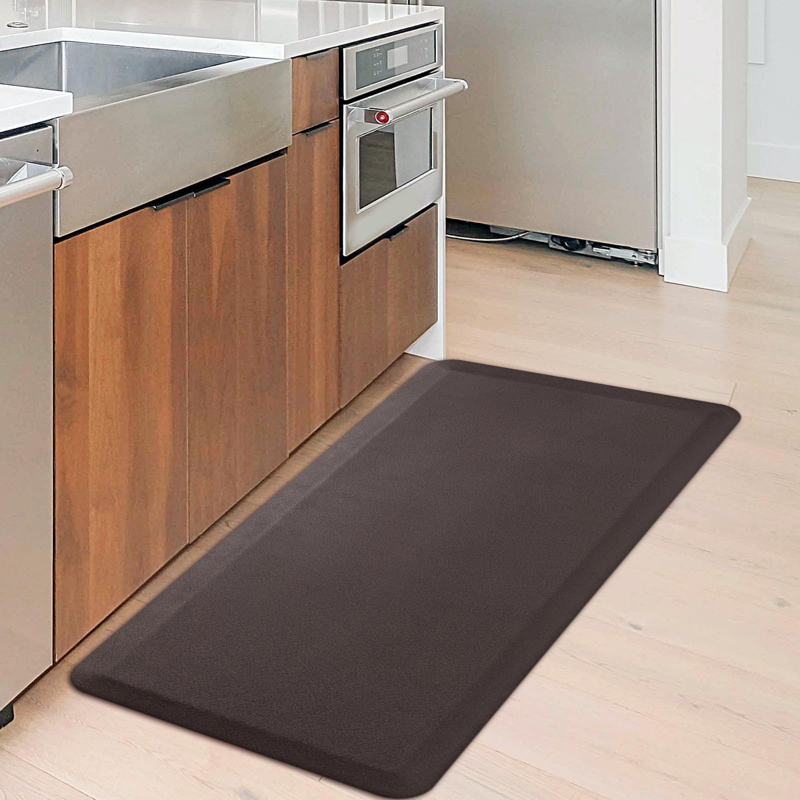 Alfombrilla de Escritorio de Pie, Alfombrilla de Cocina, Superficie Resistente a Las Manchas, Alfombra de Cocina Ergonómica, Alfombrilla de Pie Antifa, CafÉ, Individual