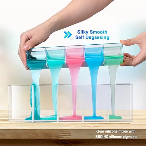 Miniatura 3 de BBDINO Kit de fabricación de moldes de silicona, silicona líquida para moldes transparentes de 30 A, goma de silicona de alta resistencia de 38.8