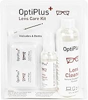 Vista 2 de OptiPlus Kit de cuidado de lentes sin alcohol, paños de microfibra, toallitas, destornillador de lentes