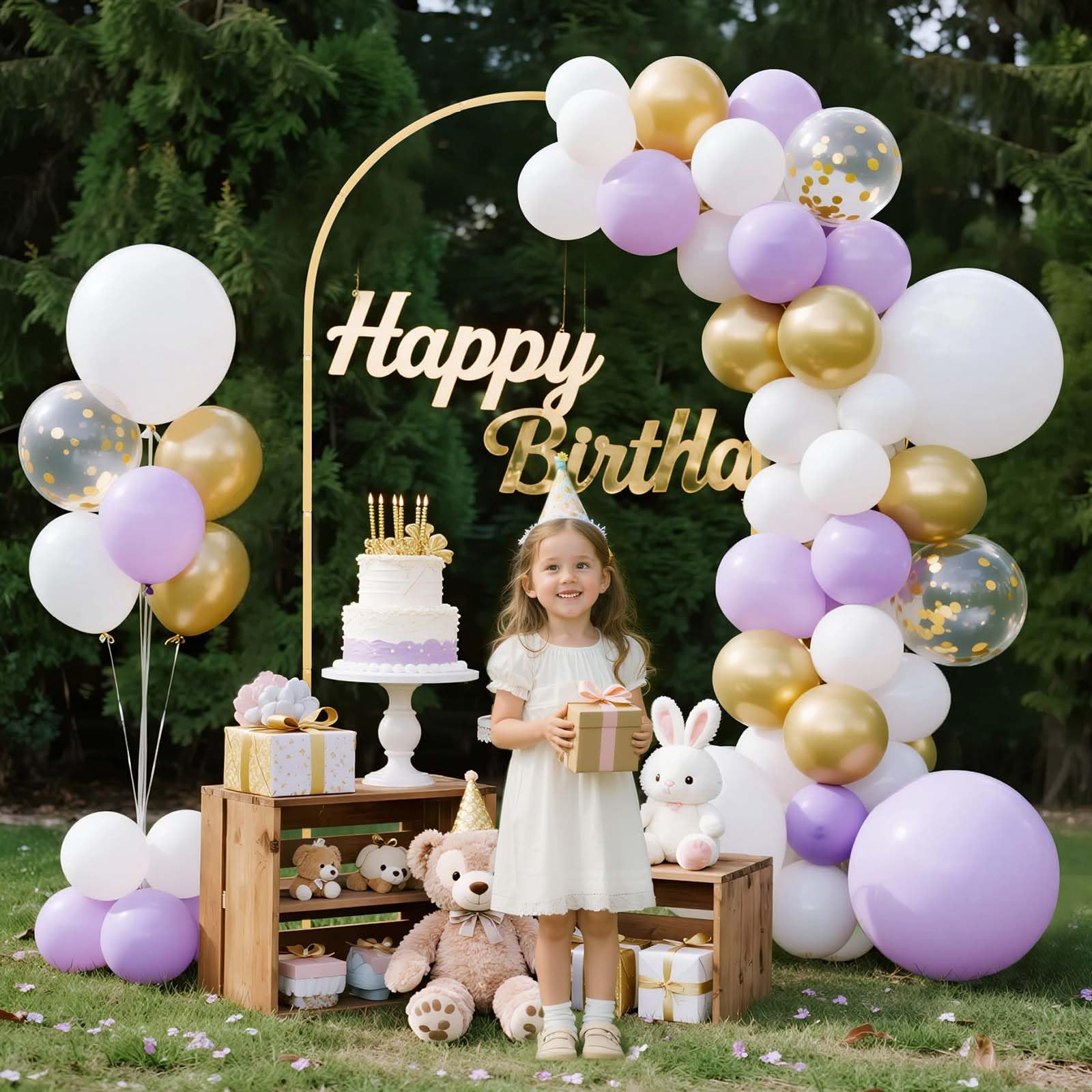 VEVOR Supporto per Fondale ad Arco in Metallo da 2 x 1 m, Struttura Stabile, Facile da Montare, Set di Fondali ad Arco per Feste per Matrimoni, Feste di Compleanno, Decorazioni per Cerimonie