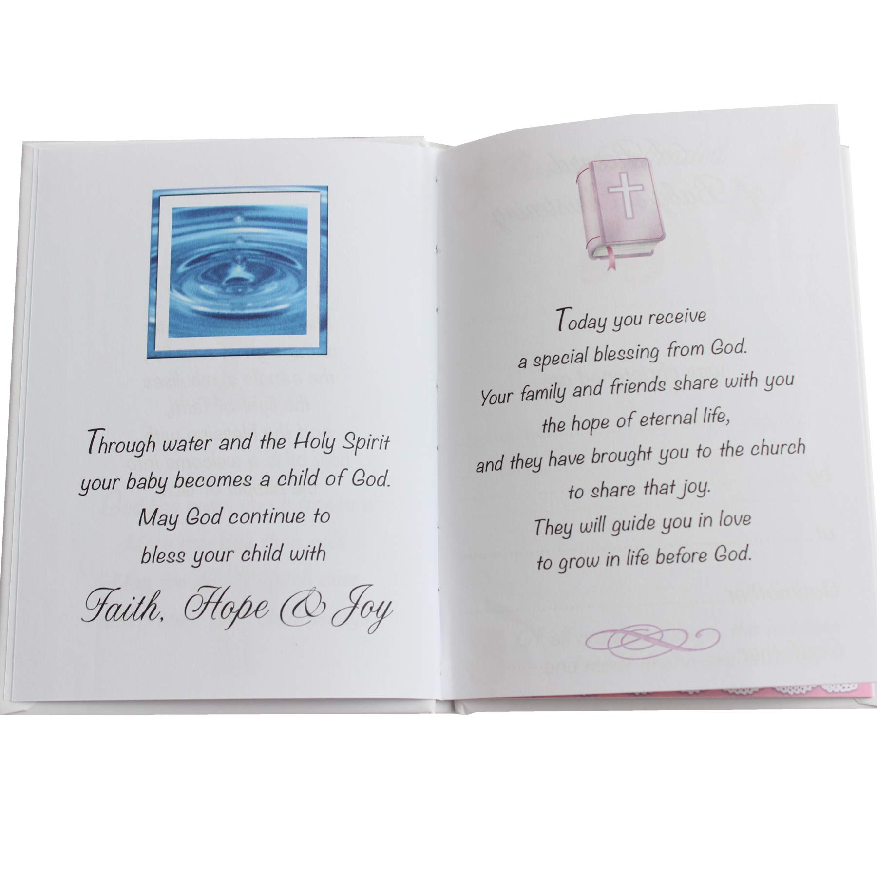 Baby Christening Record Book Keepsake Gift 14cmx10cm - Baby Girl 9969 - Image 2