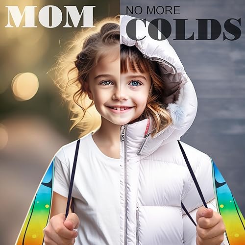 Miniatura 4 de iROLEWIN Disfraz de hada arco iris con alas de mariposa para niños pequeños, niñas, disfraz, máscara, diadema como regalos de fiesta para niños