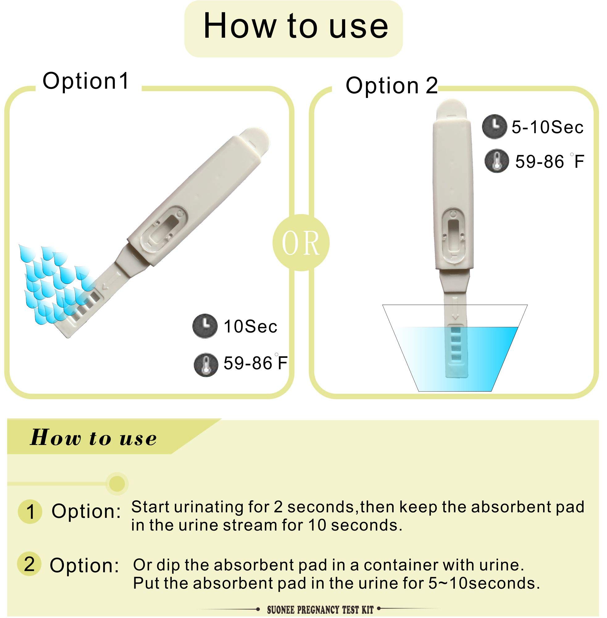 SUONEE Pregnancy Test Early Detection,Early Pregnancy Test, 5Pack HCG