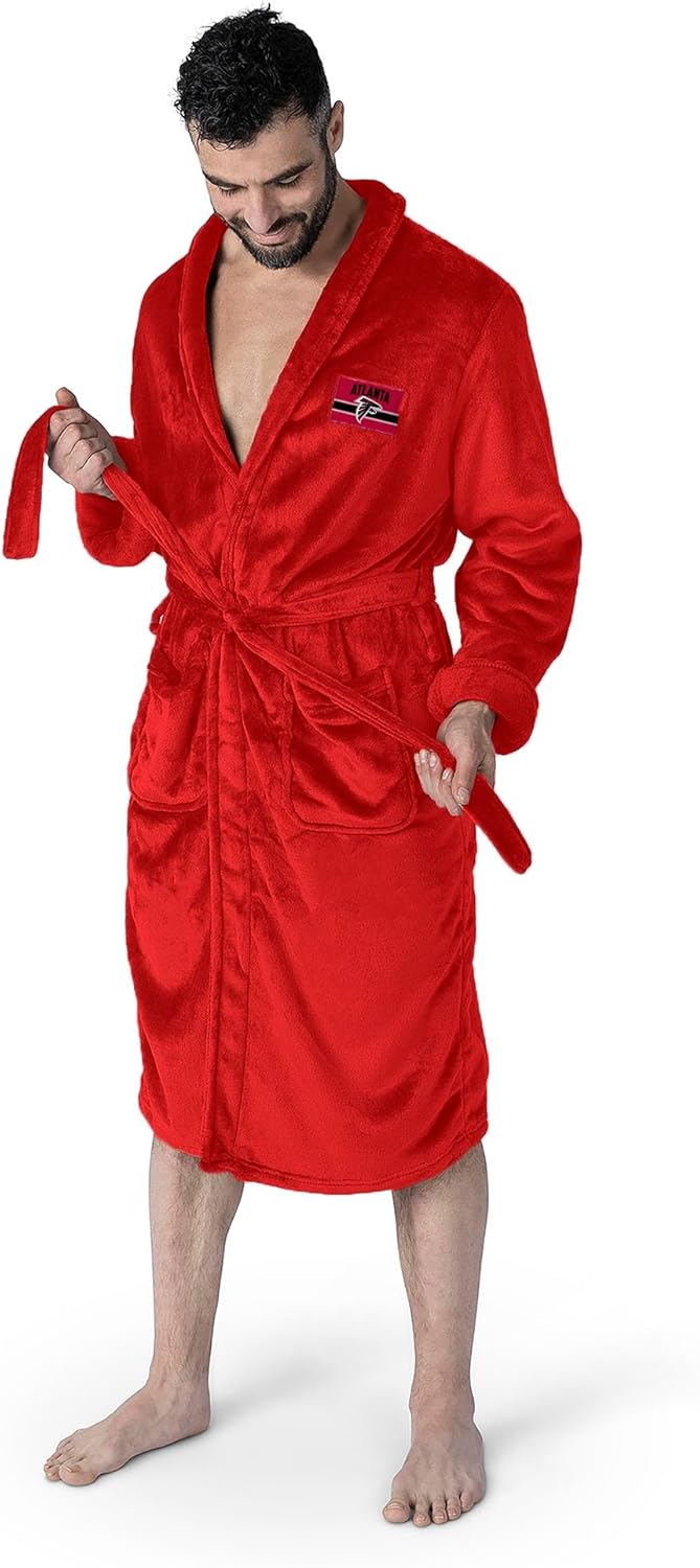 Northwest NFL Atlanta Falcons Silk Touch Bath Robe, Large/X-Large, Rollout Red - Image 2