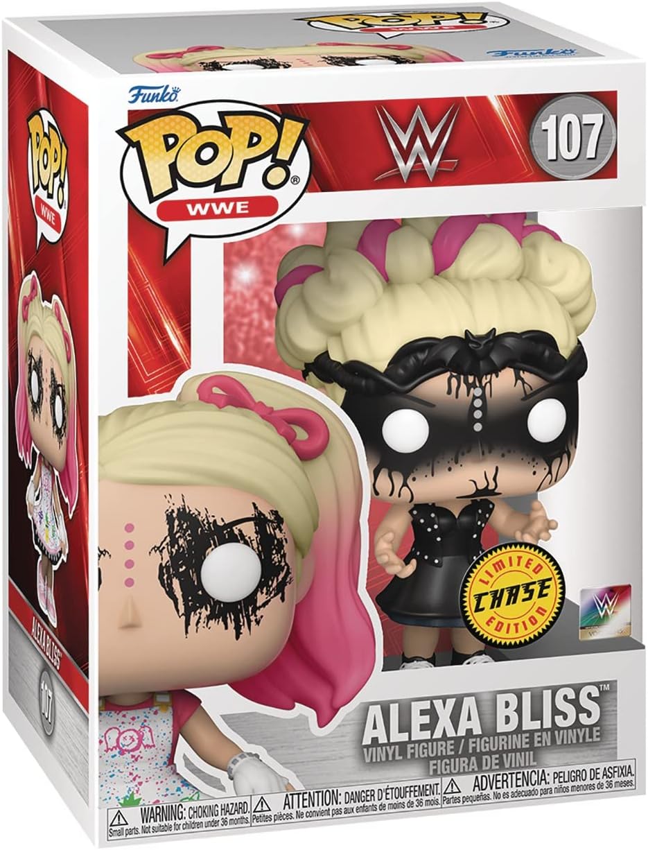 POP WWE: Alexa Bliss Limited Edition Chase Funko Vinyl Figure (Bundled with Compatible Box Protector Case), Multicolor, 3.75 inches