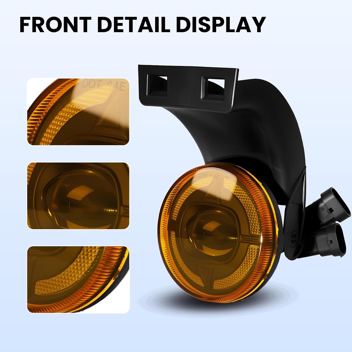 Shocklight LED Fog Lights Replacement for 1994-2001 Dodge Ram 1500 2500 3500 PickUp Truck Front Bumper Driving Lamps 1Pair of Fog Lights Amber Lens