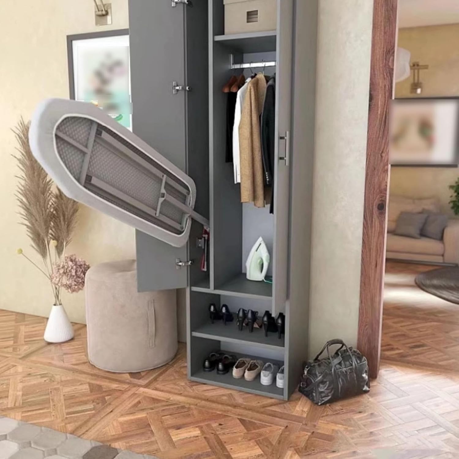 アイロン台 引き出し式 キャビネット用 アイロン台 カバー付き