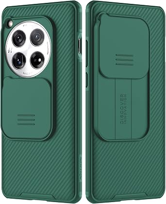 Nillkin for OnePlus 12 Case, CamShield Pro Case with Slide Camera Cover, Slim Fit Thin Shockproof Cover for OnePlus 12 5G - Green