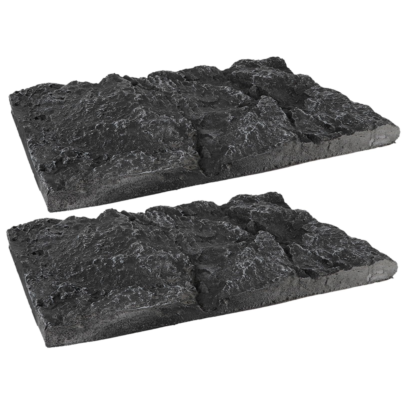 VICASKY 2 Pièces Fond pour Terrarium et Aquarium Décoration Réaliste Pierre pour Réservoir de Reptiles Tortues et Poissons et Facile à Installer