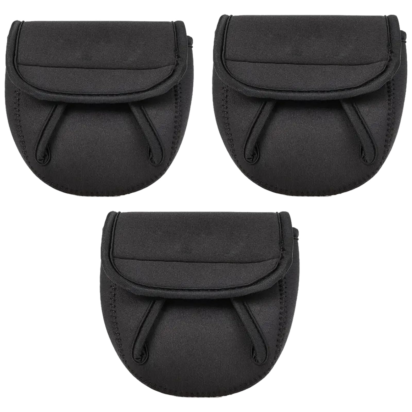 3 fundas de neopreno para carretes de pesca, tamaño S, M L, fundas para carretes estacionarios, resistentes al agua, con relleno, para carretes de la serie 6000 a 8000, con diseño de ranura
