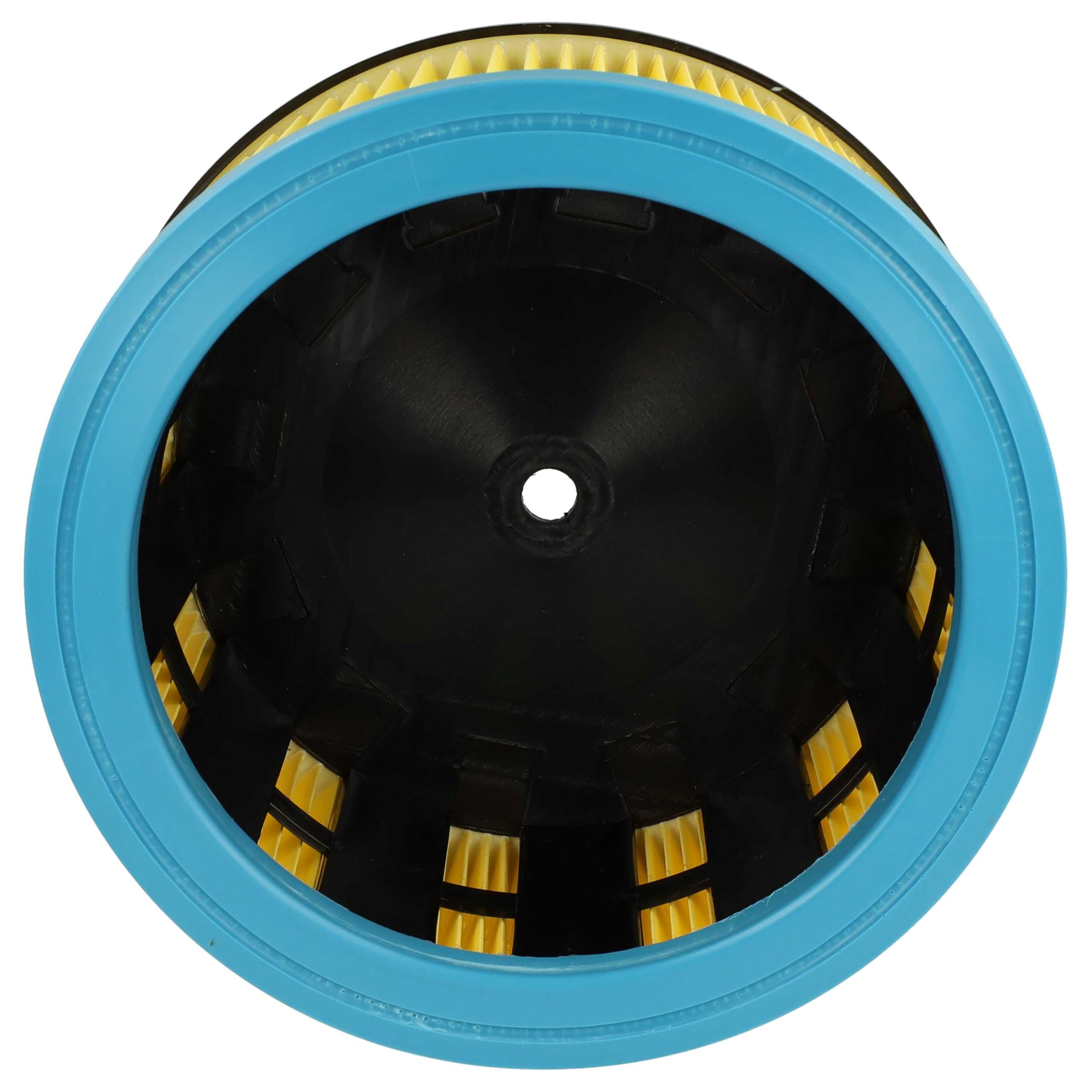 vhbw 8 x filtr harmonijkowy kompatybilny z odkurzaczem Stier SNT-32 Premium, SNT-20 Premium - filtr wkładu żółto-czarny, niebieski, zmywalny