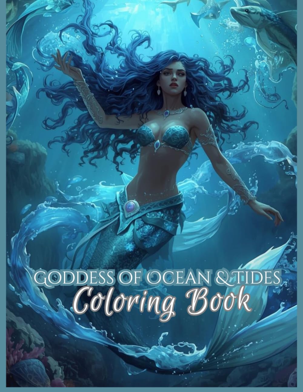 Goddess of Ocean & Tide: A Relaxing Coloring Book of Sea Goddesses, Mermaids, and Celestial Waters (Goddess of the Elements)