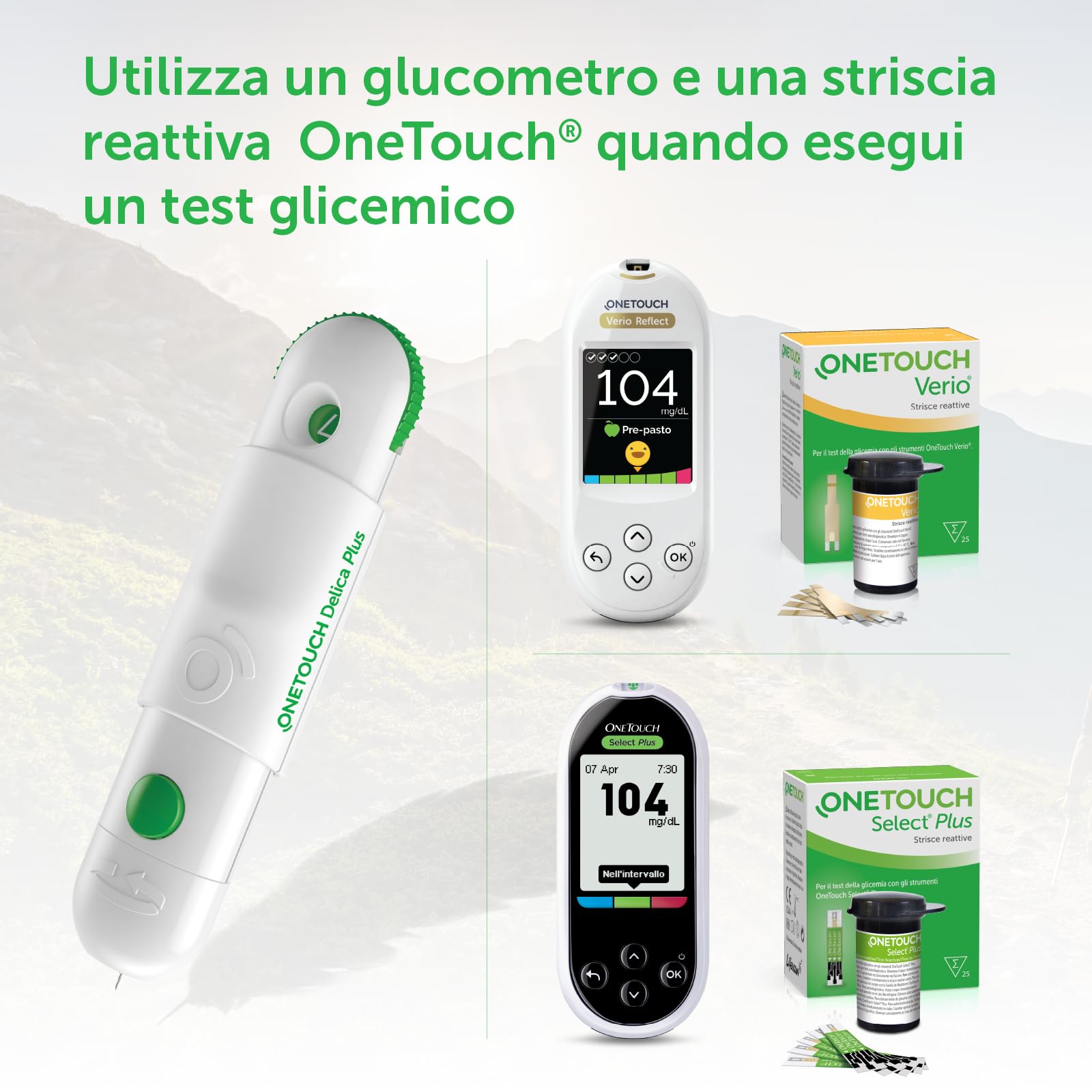 OneTouch® Delica® Plus lancette sterili per test glicemico per l’automonitoraggio della glicemia I 25 lancette sterili I Test glicemico a casa o in viaggio I 1 Confezione con 25 lancette sterili