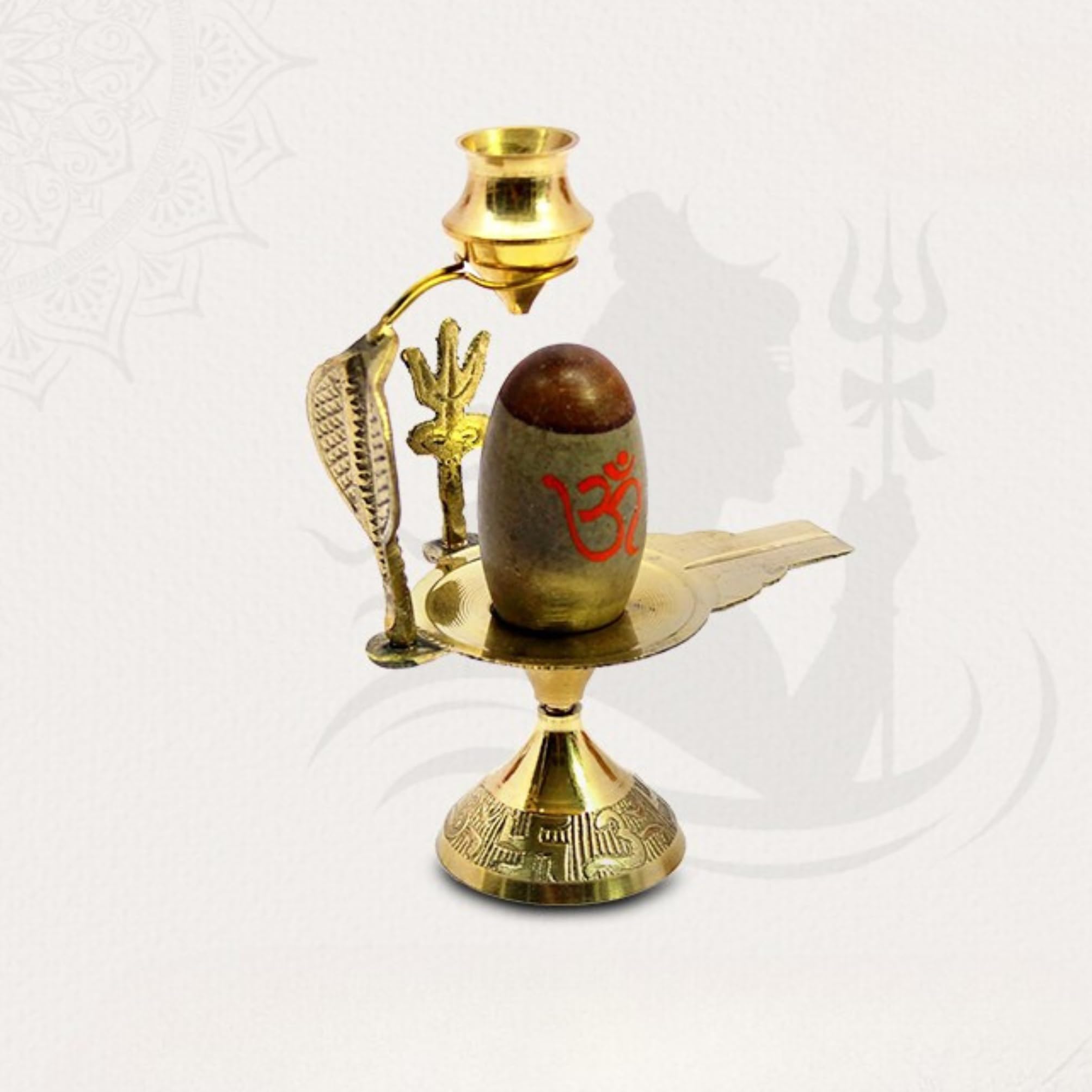 eSplanade Narmadeshwar Shiva Lingam Shiv Ling with Brass Water