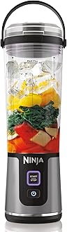 Ninja Blast Portable Blender, 530ml, Leakproof Lid & Sip Spout, Powerful Cordless Mini Blender, Rechargeable, Portable Smoothies, Protein Shakes, Blends Ice & Frozen Fruit, Black, BC151UKBK