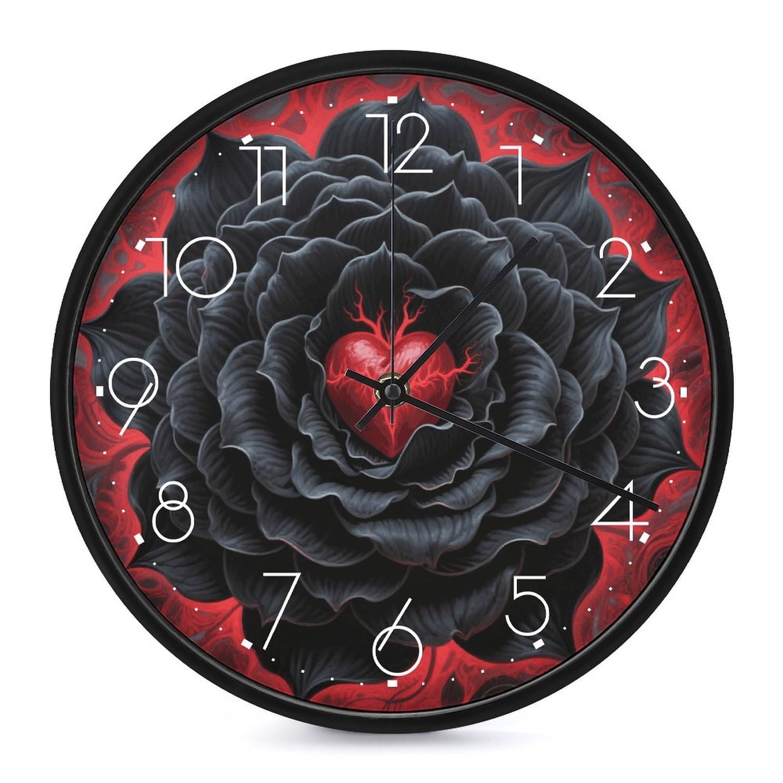 Horloge murale décorative 25cm pour salon et bureau lisible et calme