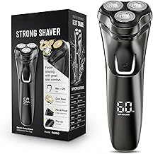 Cordless Electric Razor for Men: 4D Floating Mens Shavers Waterproof with LED Display & Travel Lock - USB Rechargeable Beard Shaver with Pop-up Trimmer