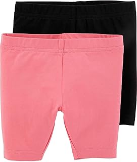 Pack de 2 pantalones cortos para bebé, color rosa/negro
