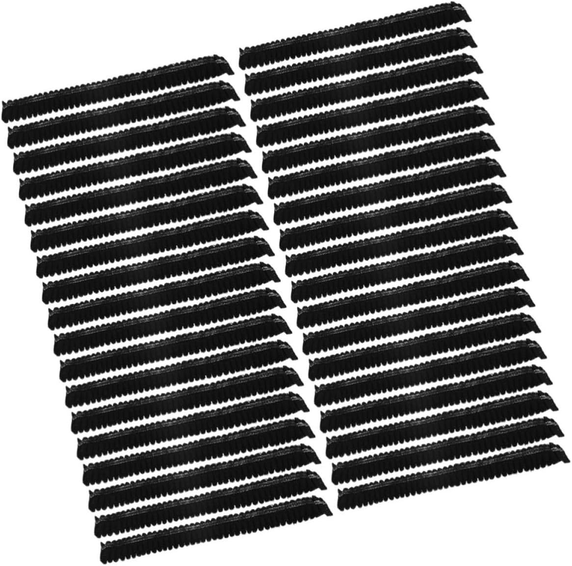 200pcs Disposable Black Bouffant Caps Hair Nets with Elastic Band for Hairdressing Salons and Workspace, Non-woven Fabric, Adjustable Band for Secure Hold and Clean Safe Use