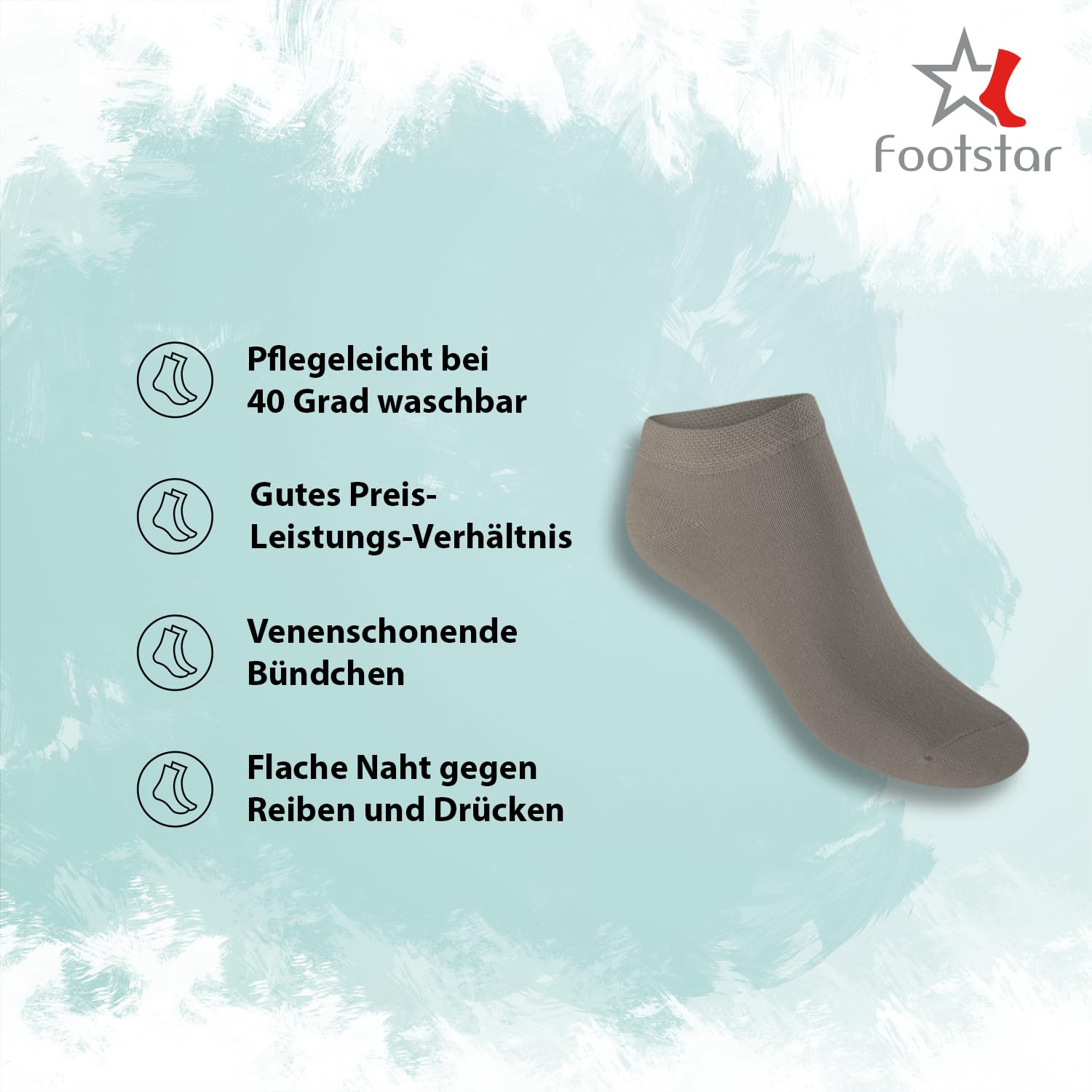 Footstar EVERYDAY! 10 | 20 Paar Damen & Herren Sneaker Socken kurze Sneakersocken Kurzsocken