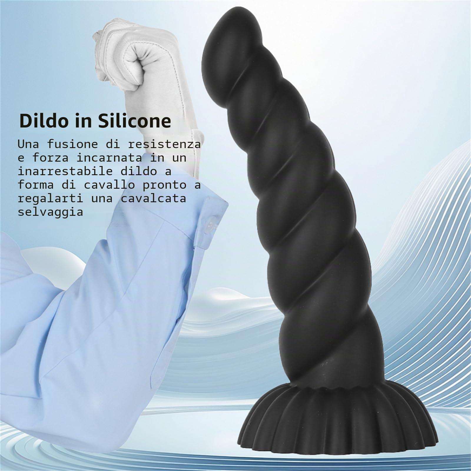 Dildo Anale a Spirale Enorme Dildo Realistico 37,5 Cm XXL Extra Grande Buttplug con Ventosa Dildo Mostruoso Massaggio alla Prostata Masturbatore Vaginale Plug Anale in Silicone
