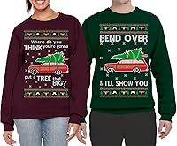 Vista 93 de Wild Bobby Why is The Carpet All Wet Todd Margo Couples Ugly Christmas Graphic Sweatshirts