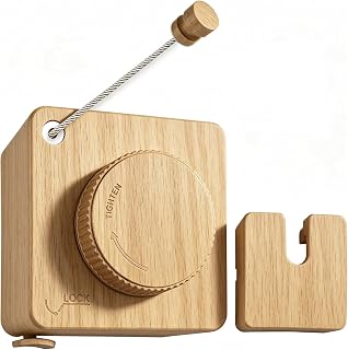 Retractable Clothesline Indoor Outdoor 17.4Ft Non-Sag (1, Light Wood Grain)