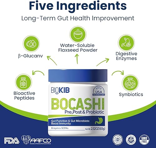 Miniatura 5 de BIOKIB BOCASHI - Probióticos para alimentos para perros y gatos, polvo nutricional fermentado para mascotas para salud digestiva, apoyo intestinal,