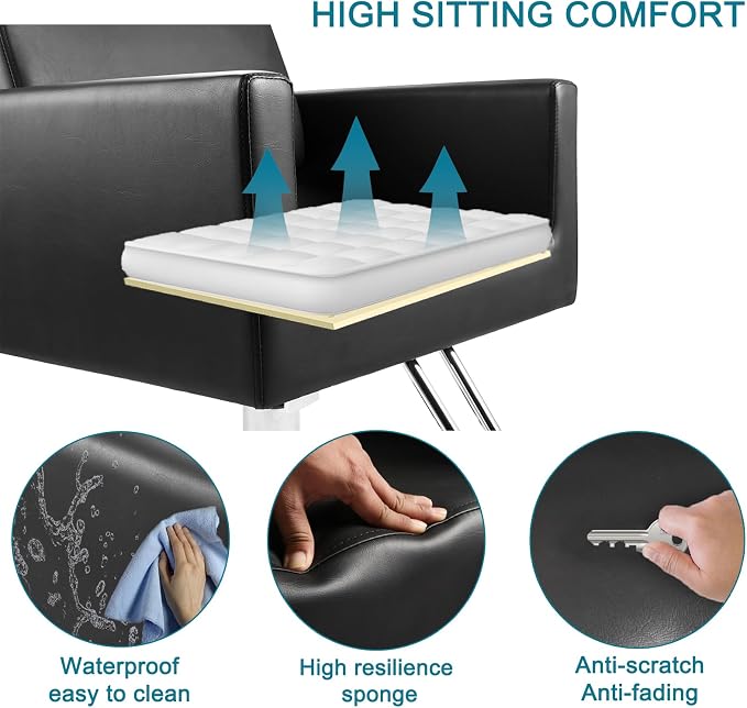 Silla para peluquería Barber Salon con bomba hidráulica miniatura 3