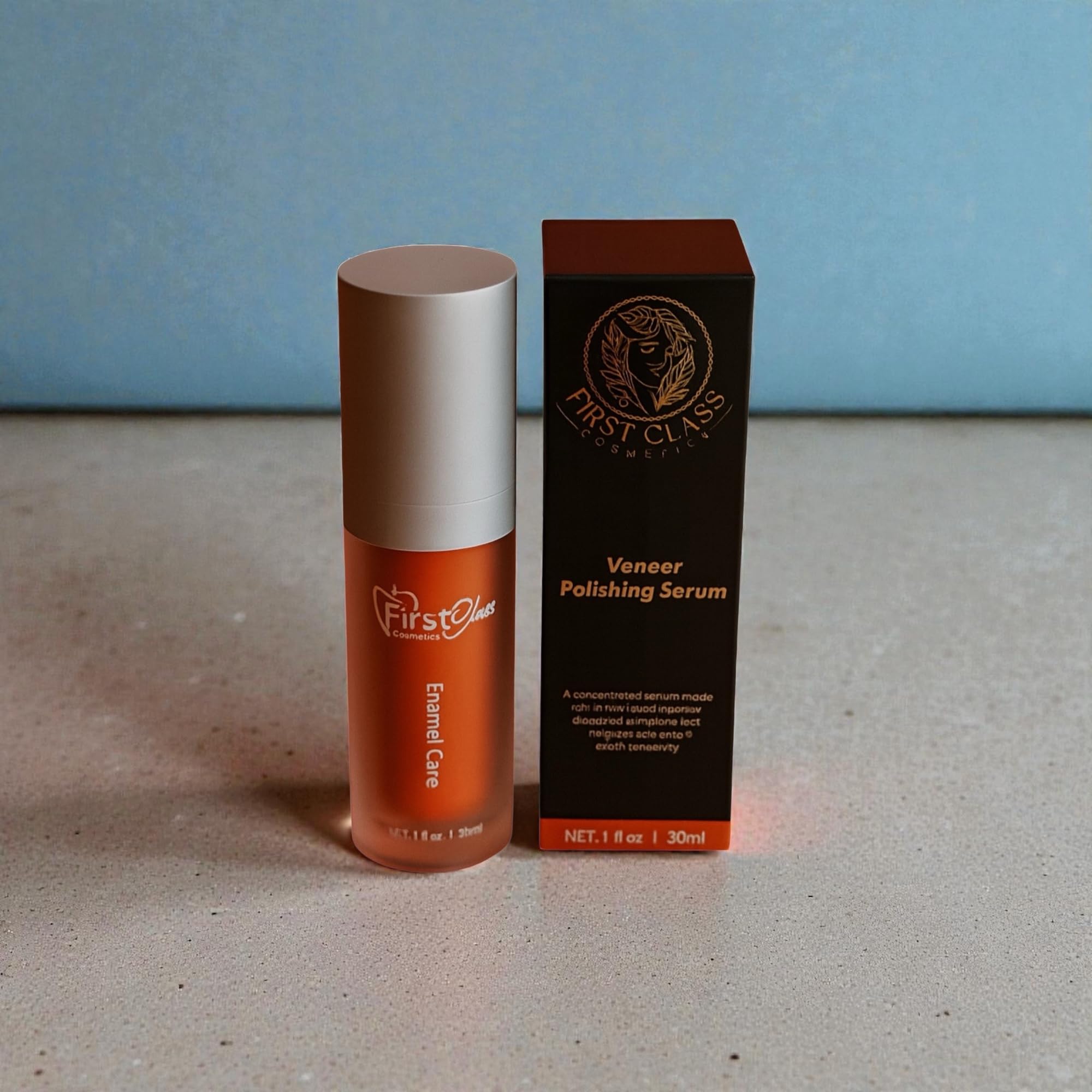 F1rst Class Cosmetics Veneer Polishing Serum, Teeth Whitening and Stain Removal, 1 fl oz