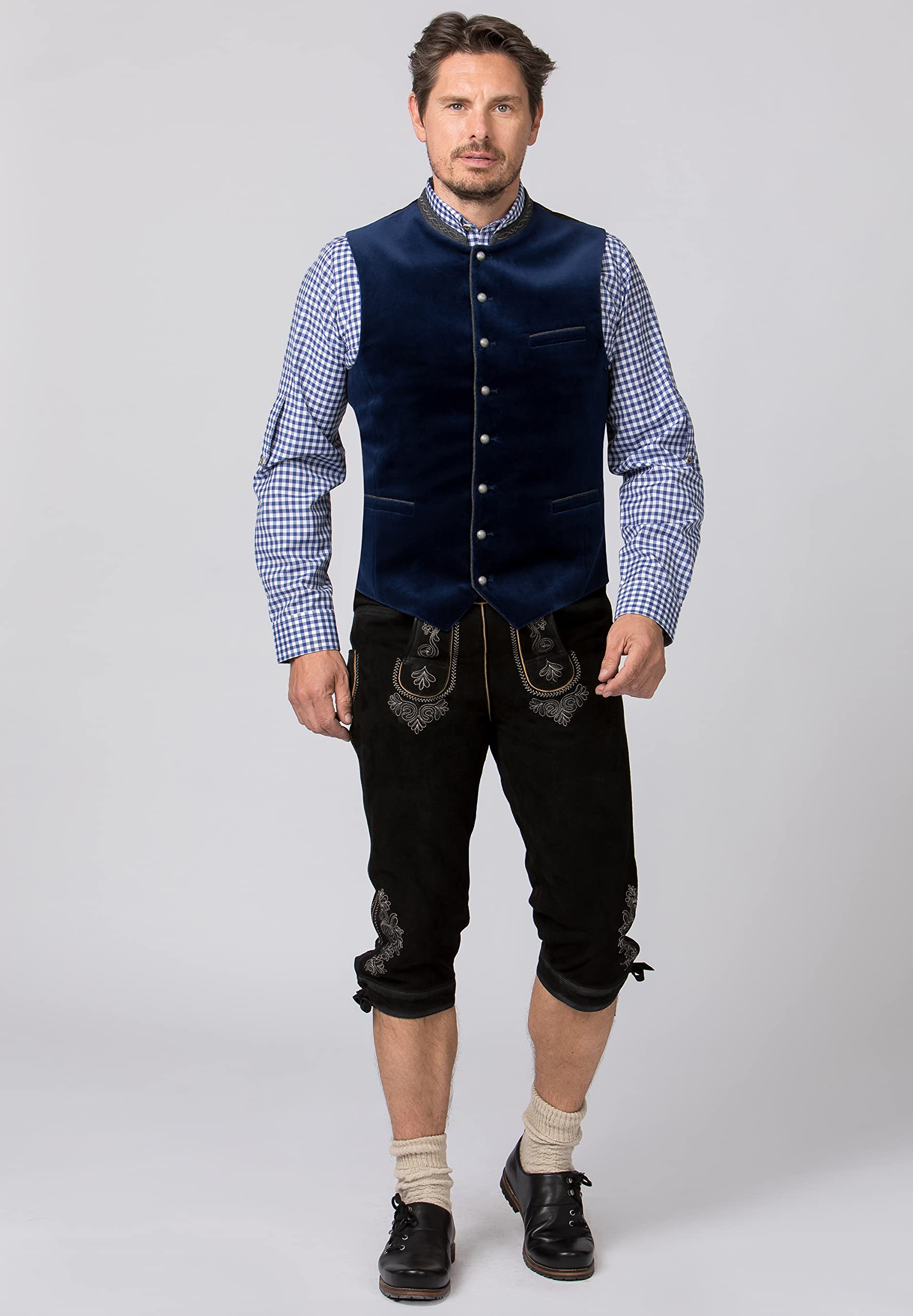 Stockerpoint Herren Trachtenweste Lorenzo I Größen 46-64 I Traditionelle & hochwertige Weste mit verstellbarem Riegel I Perfekt für Trachten & Festlichkeiten