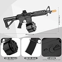 Vista 2 de Juguete eléctrico de gel, manual y automático, incluye tambor y gafas con 120 pies para juego de equipo al aire libre, a partir de 14 años