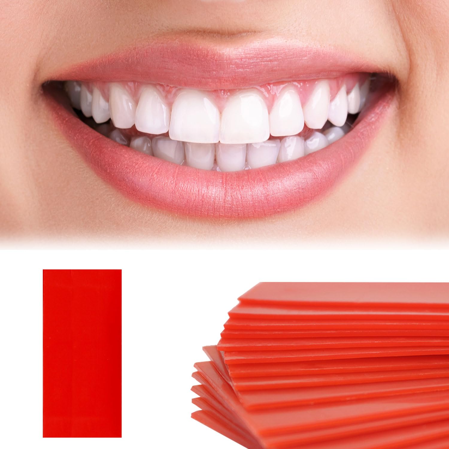 AOVNA 18Pcs Foglio di cera dentale Rosso Base Piastra Ortodontico Materiale ausiliario