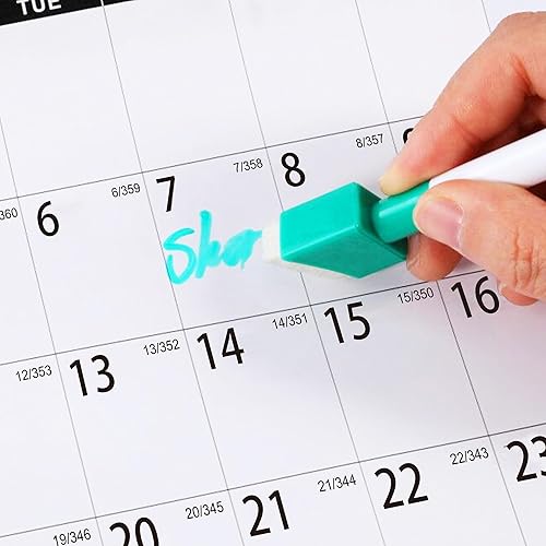 Miniatura 9 de Calendario de borrado en seco 2026 para pared, calendario 2026 de borrado en seco, calendario de pared anual, 48 x 32 pulgadas, enero de 2026 a