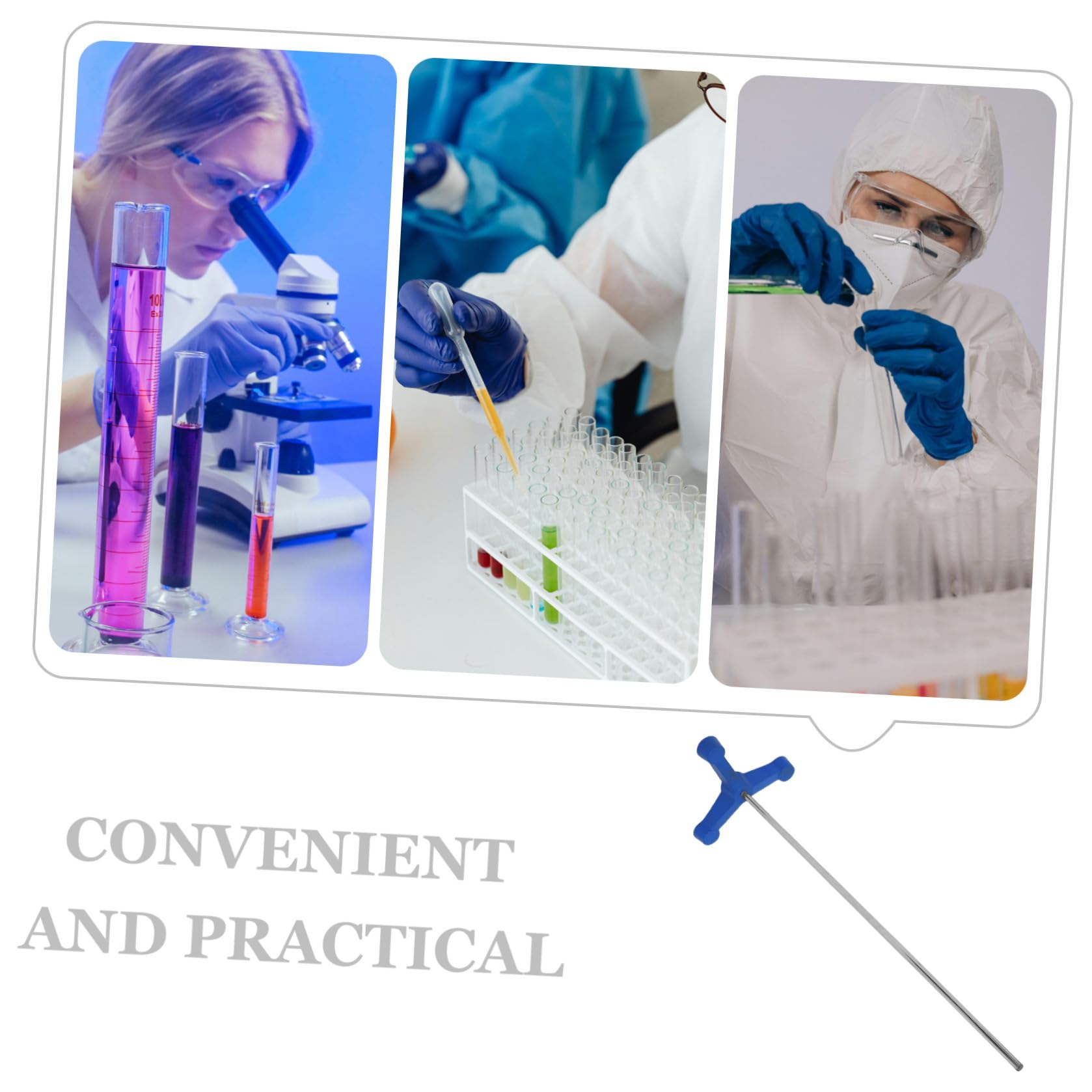 OUNONA Laborstativ mit Langer Stange und Stabilem Dreibeinfuß aus Eisen für Glaswaren und Becherständer für Biologisches Labor und Zuverlässige Stabilität