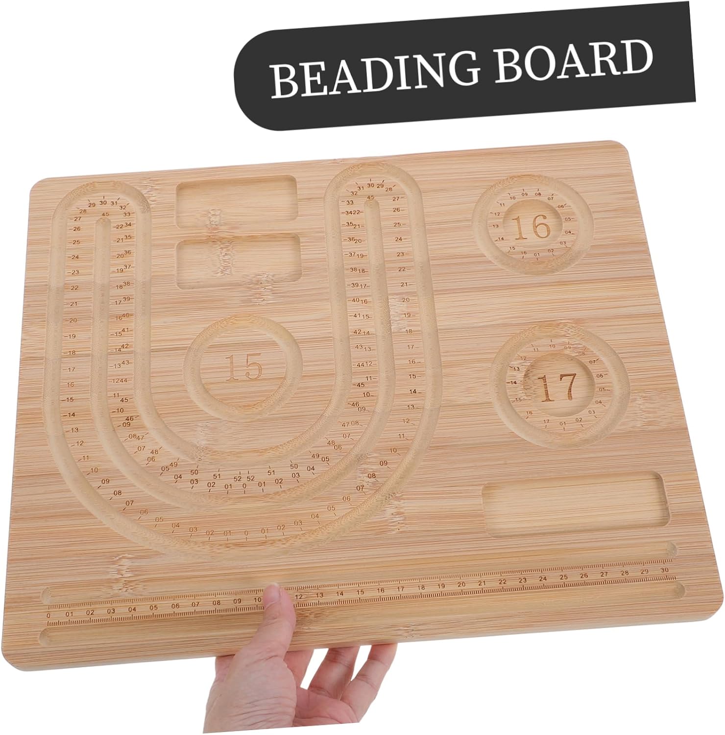 Artibetter DIY Wooden Bead Board for Jewelry Making Bracelet Tray for Beading Crafts for Beginners and Professionals for Making Bead Bracelets and Necklaces