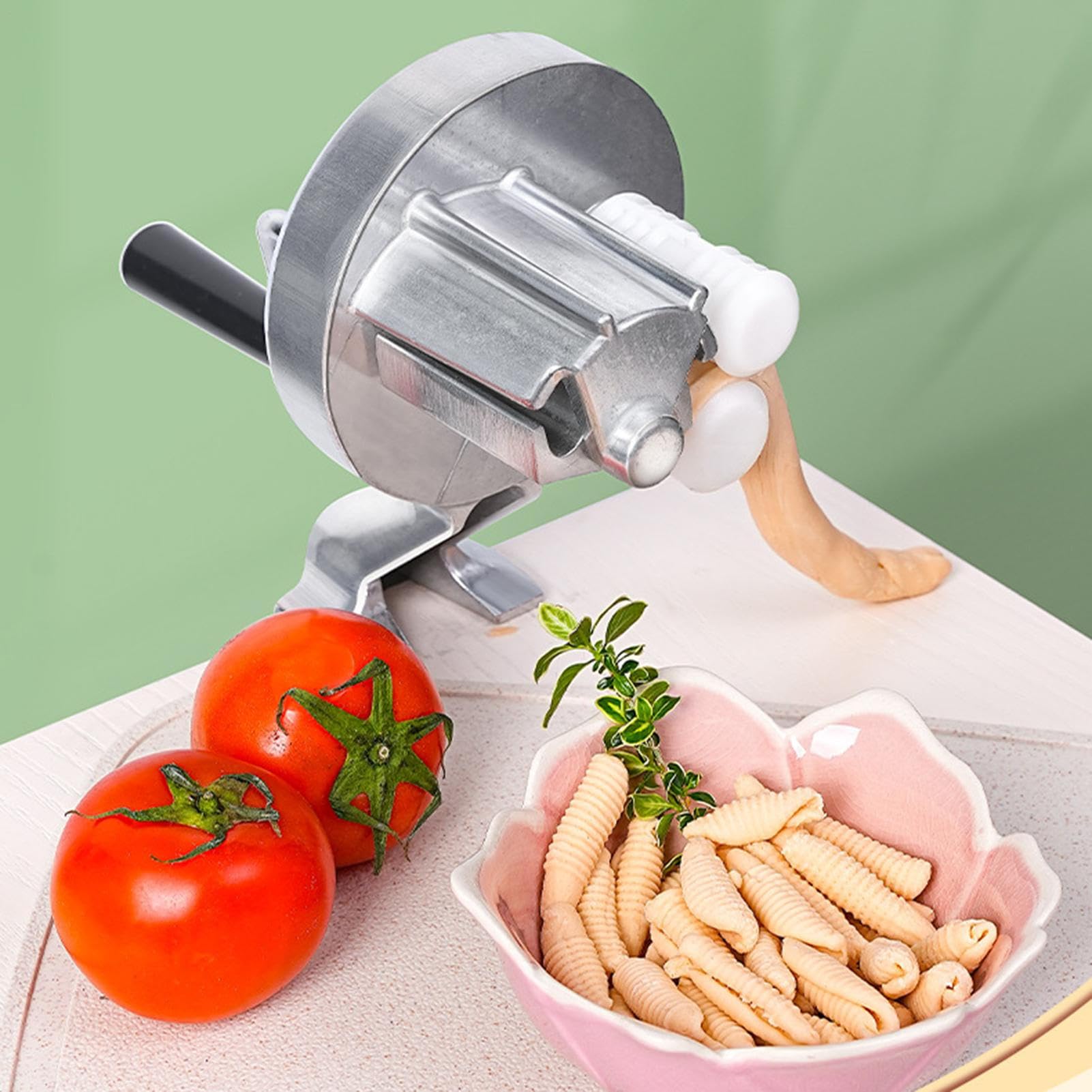 Cavatelli Nudelmaschine Tragbar - Manuelles Presswerkzeug für Makkaronis | Ergonomische Kurbel Maschine | Selbstgemachte Nudelmaschine für die Zubereitung von frischen Nudeln, Kochausrüstung